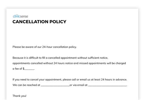 cancellation policy for enterprise