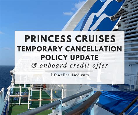 cancellation policy princess cruises