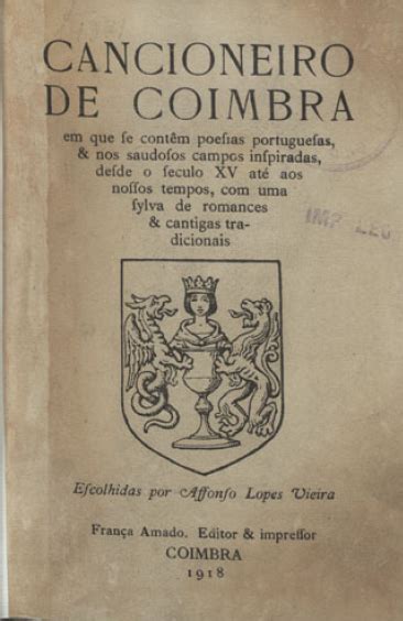 cancioneiro coimbra classic reprint portuguese PDF