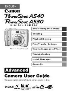 canon a540 instruction manual Doc