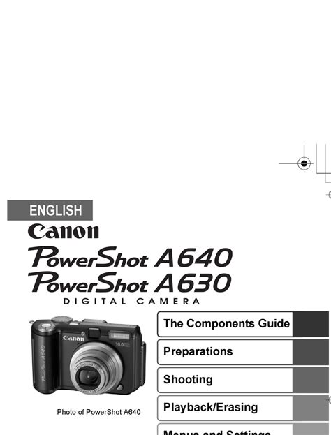 canon a640 owners manual PDF