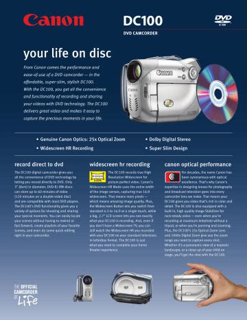 canon dc100 user guide Doc