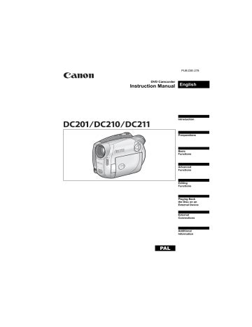 canon dc201 user guide PDF
