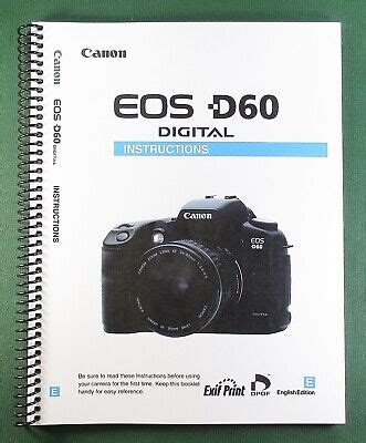 canon eos d60 instruction manual Epub