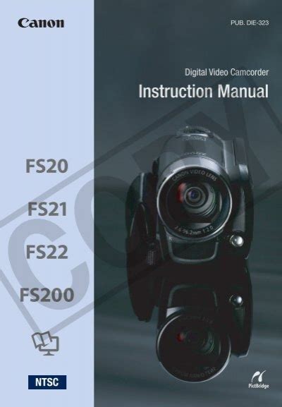 canon fs200 instruction manual Epub