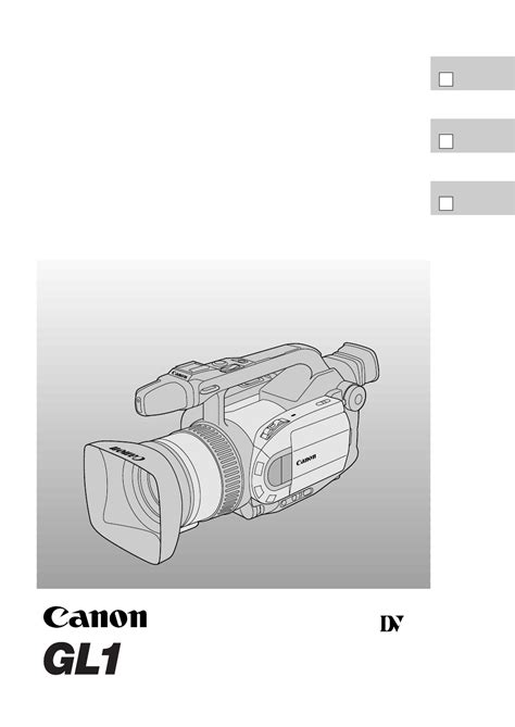 canon gl1 user guide PDF