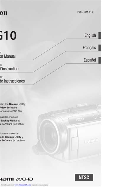 canon hg10 user manual Epub