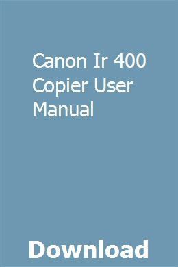 canon ir 400 copier users manual Kindle Editon