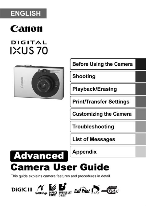 canon ixus 70 advanced user guide Reader