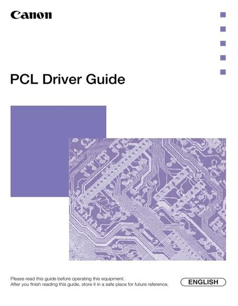 canon pcl driver guide PDF
