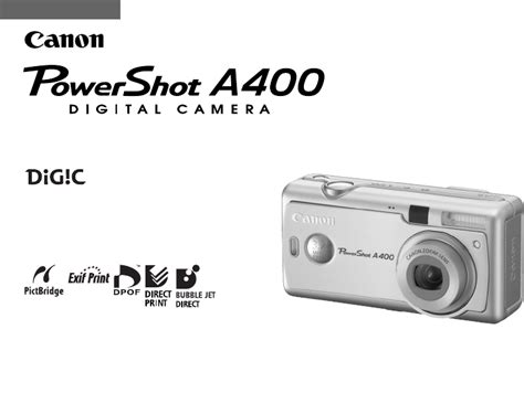 canon powershot a400 user guide PDF