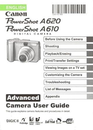 canon powershot a620 user manual Kindle Editon