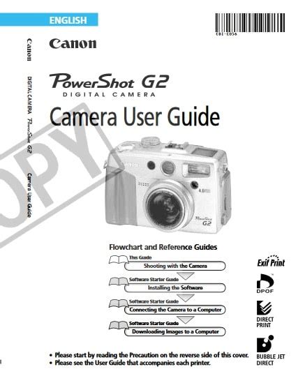 canon powershot g2 instruction manual PDF