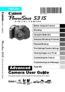 canon powershot s3 instruction manual Kindle Editon