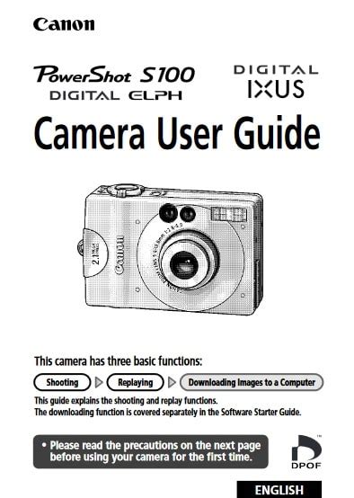 canon s100 camera user guide Epub