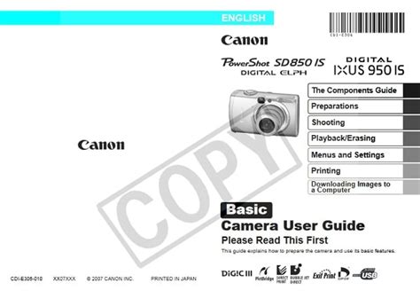 canon sd850is user manual Kindle Editon