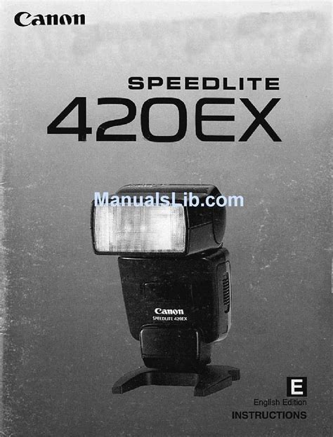 canon speedlite 420ex instruction manual Doc