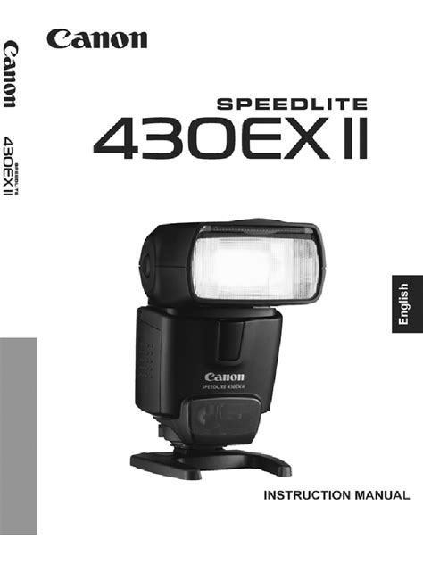 canon speedlite 430ex ii instruction manual Kindle Editon