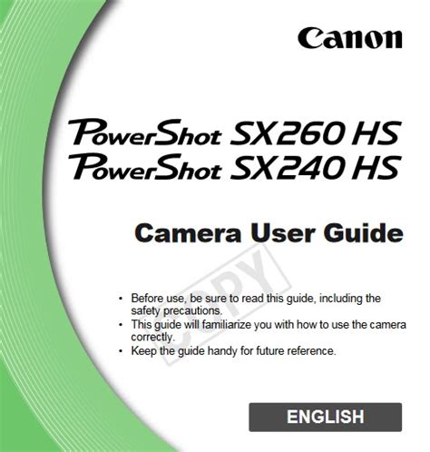 canon sx260 manual download Doc