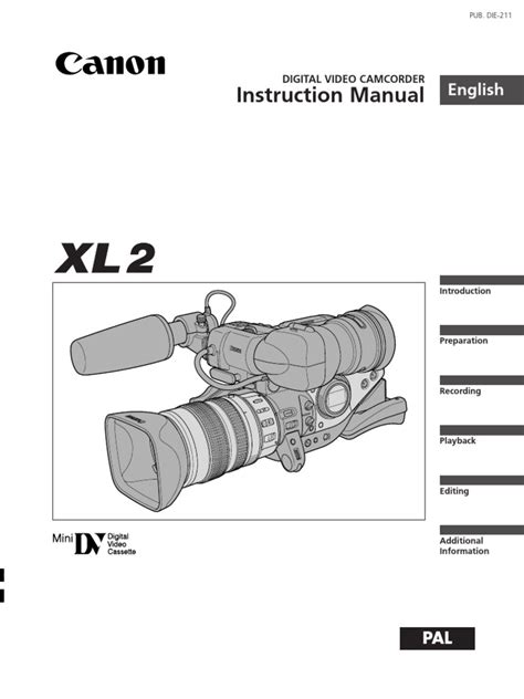 canon xl2 instruction manual Doc