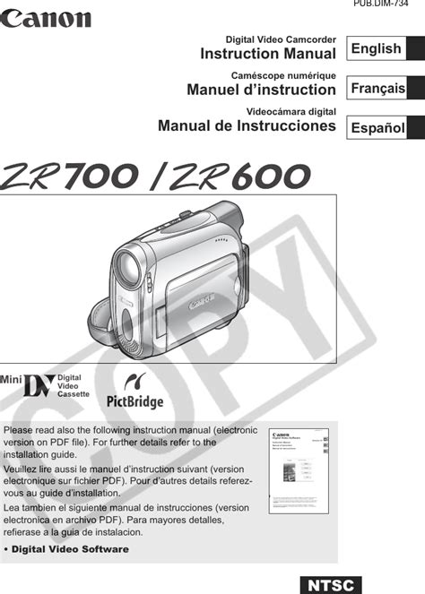 canon zr 600 manual Kindle Editon