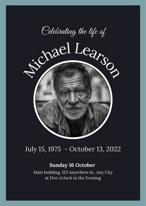 Canva Celebration Of Life Template