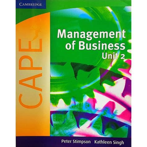 cape management of business unit 2 notes Epub