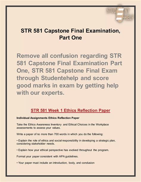 capstone final exam part one Ebook Doc