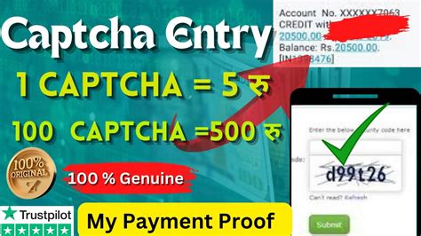 captcha entry work with daily payout