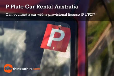 car rental p plate under 21