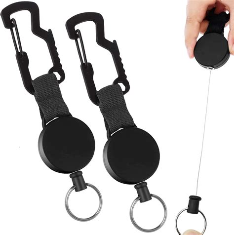 carabiner retractable key chains Reader
