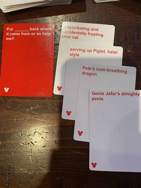 cards against humanity disney cards