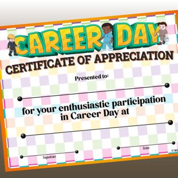 career-day-certificate-of-appreciation-template Ebook PDF