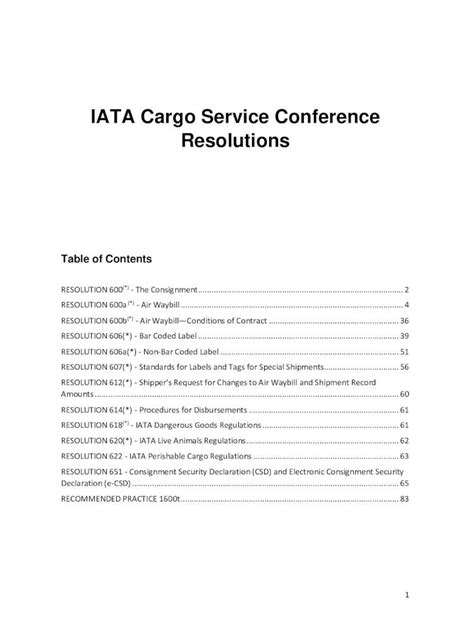 cargo resolution 600a PDF