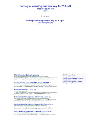 carnegie learning answer key for 7 3 Kindle Editon