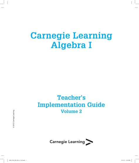 carnegie learning volume 1 algebra answers Doc