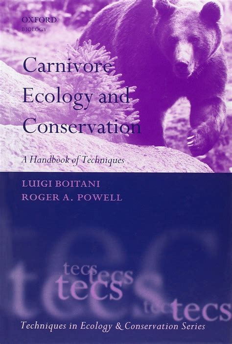 carnivore ecology and conservation a handbook of techniques techniques in ecology and conservation PDF