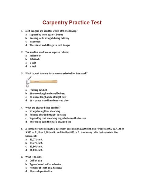 carpenters union aptitude test Reader