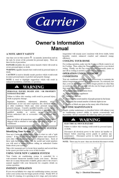 carrier air conditioning instructions manual Doc