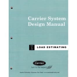 carrier system design manual load estimation and PDF