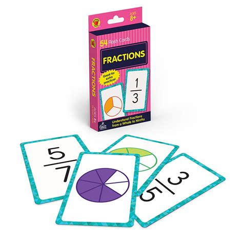 carson dellosa fractions flash cards 54 Kindle Editon