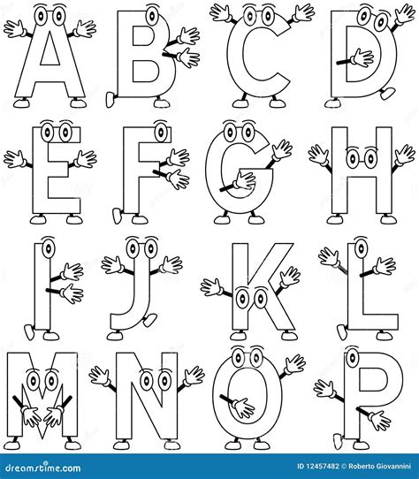 cartoon alphabet letters coloring book Kindle Editon