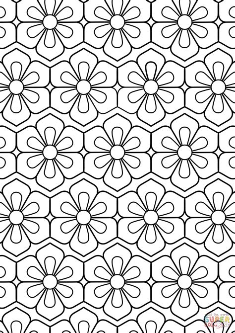 cartoon flowers patterns designs coloring Doc