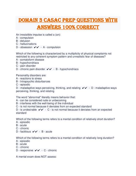 casac preparation exam and answers Doc