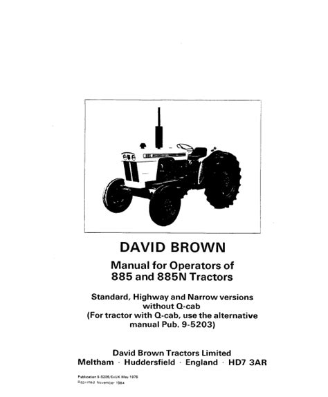 case david brown 885 manual pdf PDF