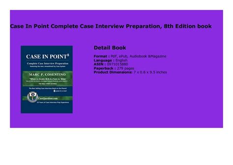 case in point complete case interview preparation 8th edition PDF