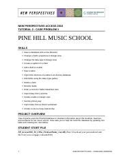 case problem 1 pine hill music school PDF