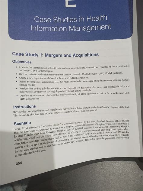 case studies for health information management answers Reader
