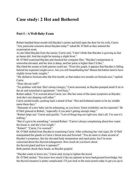 case study on hot an bothered Epub