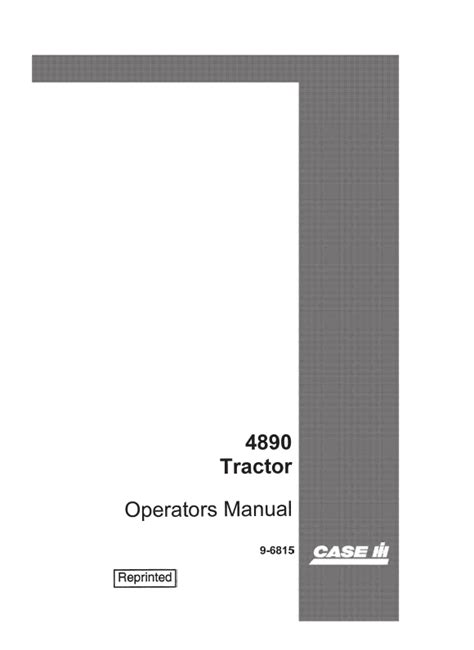 case tractor service manual 4890 Kindle Editon